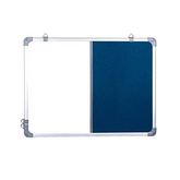OBASIX® Classic Series Combination Board 2x3 Feet (Non-Magnetic Whiteboard with Turquoise Blue Pin-up Notice Board) | Aluminium Frame CWBPBTB6090