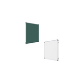 OBASIX® Classic Series Double-Sided 1x1 Feet (Non-Magnetic) Whiteboard and Green Chalkboard | Aluminium Frame CWGBDS3030