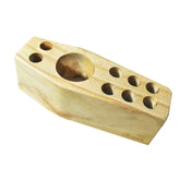 OBASIX® Wooden Pen Stand for Study Table Office Desk Organizer|Natural Wooden Pen Pencil Holder|Unique Design Stationary Storage-PS06