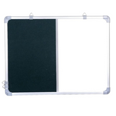 OBASIX® Classic Series Combination Board 3x4 Feet (Non-Magnetic Whiteboard with Green Pin-up Notice Board) | Aluminium Frame CWBPBG90120