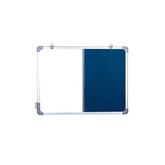 OBASIX® Classic Series Combination Board 1.5x2 Feet (Non-Magnetic Whiteboard with Turquoise Blue Pin-up Notice Board) | Aluminium Frame CWBPBTB4560