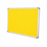 OBASIX® Superior Series Yellow Fabric Pin-Up Display Board 60×60 cm for Kids, Home & Office | Heavy-Duty Aluminium Frame Notice Board | Bulletin Board for Thumb Pins