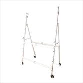 OBASIX® Multiple Hanging Movable Whiteboard Stand| Height and Width Adjustable with 2inches Lockable Wheels| Powder Coated White