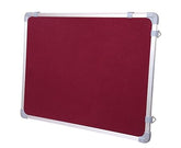 OBASIX® Classic Series Pin Up Bulletin Notice Board (1x2Feet) Maroon for School College Office | Natural Finesse Aluminium Frame CPBM3060