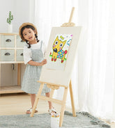 OBASIX® Wooden Easel Stand for Kids with Height and Angle Adjustment 4 Feet (120cm)