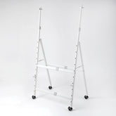 OBASIX® Multiple Hanging Movable Whiteboard Stand| Height and Width Adjustable with 2inches Lockable Wheels| Powder Coated White