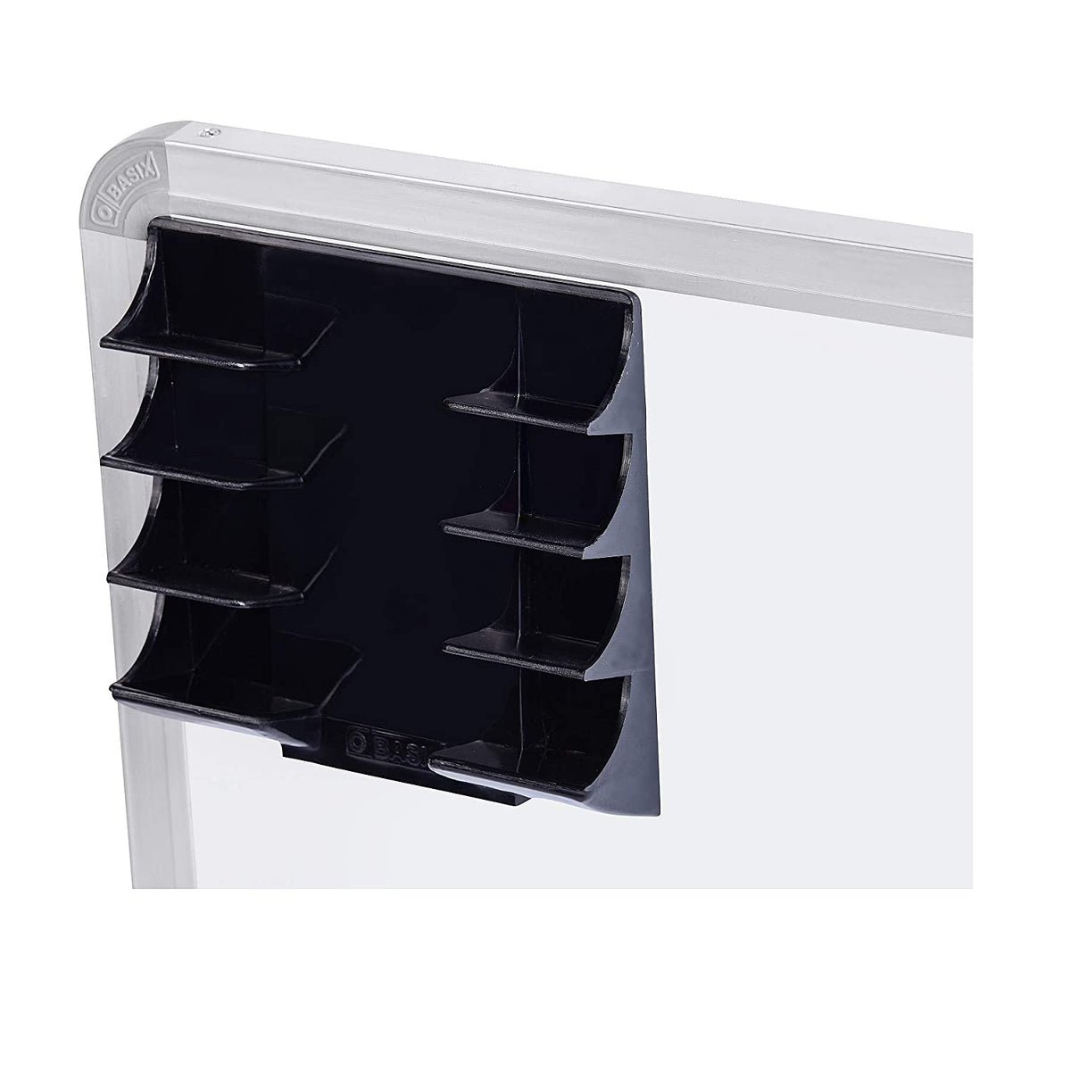 OBASIX® Whiteboard Marker Holder (Magnetic) for School Collage Office|with Two Super Strong Magnets| Material: ABS (Black)