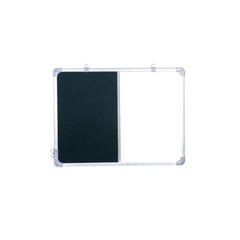 OBASIX® Classic Series Combination Board 1.5x2 Feet (Non-Magnetic Whiteboard with Green Pin-up Notice Board) | Aluminium Frame CWBPBG4560
