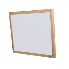 OBASIX® White Board 1.5 x 2 feet (Non-Magnetic) Natural Pine Wood PWWB4560