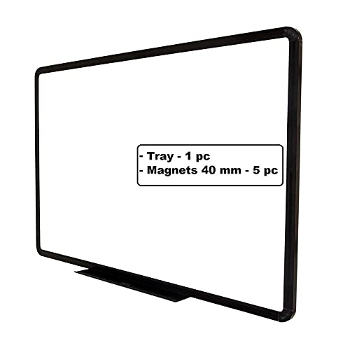 OBASIX® Superior Series Whiteboard 4x8 Feet (Magnetic) | Power Black Coated Aluminium Frame SMWBPCB120240