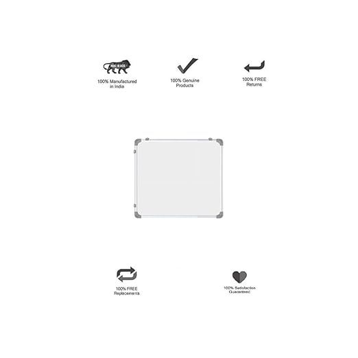 OBASIX® Classic Series Double-Sided 1x1 Feet (Non-Magnetic) Whiteboard and Green Chalkboard | Aluminium Frame CWGBDS3030