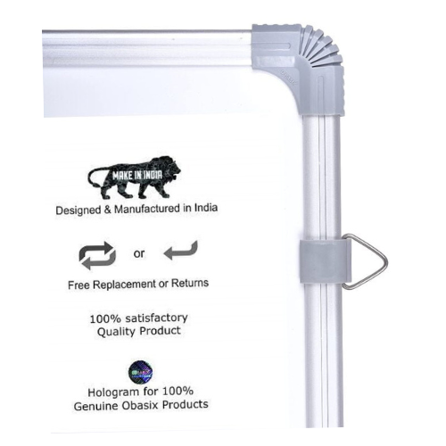 OBASIX® Classic Series White Board 1x1.5 Feet (Non-Magnetic) | Light Weight Aluminium Frame CWB3045