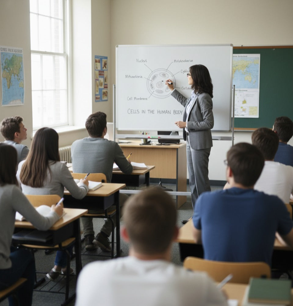 OBASIX® 3x4 ft Double-Sided Magnetic Dry Erase Board with Mobile Whiteboard Stand – , 360° Rotating & Easy Roll, Ideal for Office, School & Meeting Room