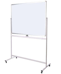 OBASIX® 3x4 ft Double-Sided Magnetic Dry Erase Board with Mobile Whiteboard Stand – , 360° Rotating & Easy Roll, Ideal for Office, School & Meeting Room