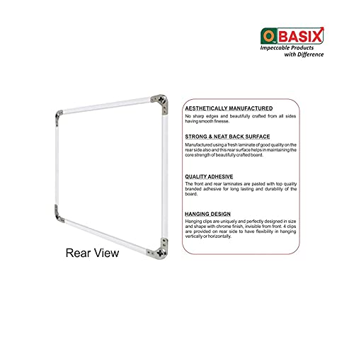 OBASIX® Superior Series White Board 3x4 Feet (Non-Magnetic) | Heavy Aluminium Frame Natural Finesse SWB90120