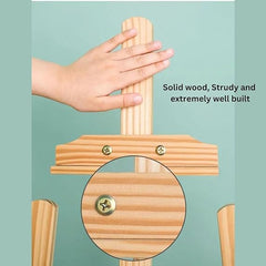 OBASIX® Wooden Easel Stand for Kids with Height and Angle Adjustment 4 Feet (120cm)