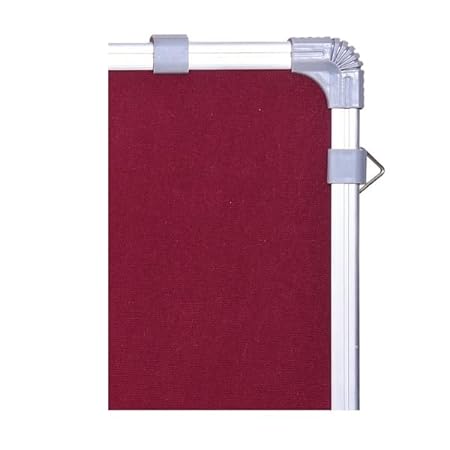 OBASIX® Classic Series Pin Up Bulletin Notice Board (1.5x2Feet) Maroon for School College Office | Natural Finesse Aluminium Frame CPBM4560