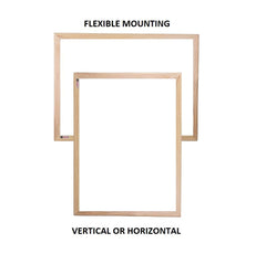 OBASIX® White Board 1.5 x 2 feet (Non-Magnetic) Natural Pine Wood PWWB4560