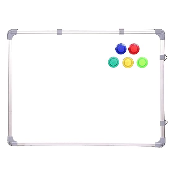 OBASIX® Classic Series White Board 1.5x2 Feet (Magnetic) | Light Weight Aluminium Frame CMWB4560