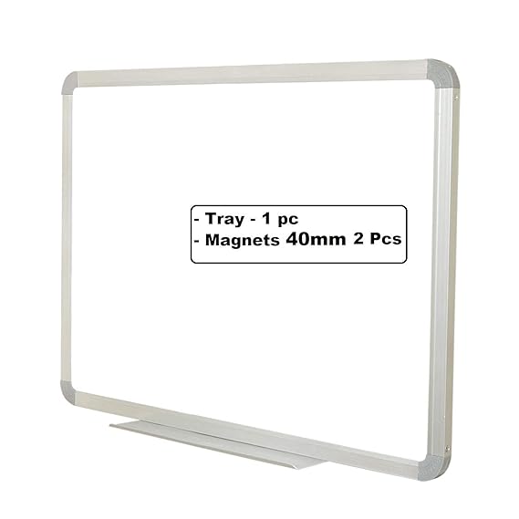 OBASIX® Superior Series Magnetic Whiteboard 1.5x2 Feet | Heavy Aluminium Frame Natural Finesse SMWB4560