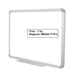 OBASIX® Superior Series Magnetic Whiteboard 1.5x2 Feet | Heavy Aluminium Frame Natural Finesse SMWB4560