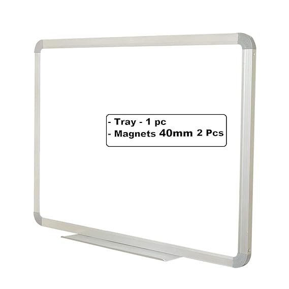 OBASIX® Superior Series Magnetic Whiteboard 1x2 Feet | Heavy Aluminium Frame Natural Finesse SMWB3060
