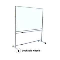 OBASIX® Superior Series White Board 4x6 Feet (Non-Magnetic) | Heavy Aluminium Frame with Movable and Adjustable Whiteboard Stand SMWBWS120180