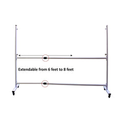 OBASIX® Superior Series White Board 4x6 Feet (Non-Magnetic) | Heavy Aluminium Frame with Movable and Adjustable Whiteboard Stand SMWBWS120180