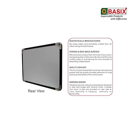 OBASIX® Superior Series Pin-up Bulletin Notice Board (2x3 Feet) Green for School College Office | Powder Coated Black Frame SPBPCBG6090