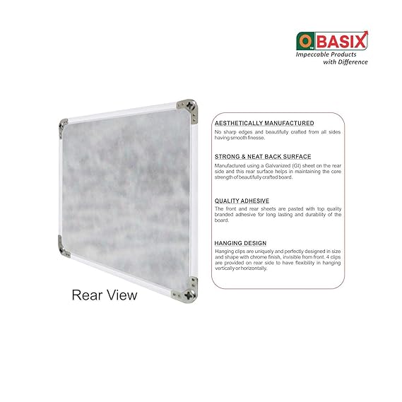 OBASIX® Superior Series White Board 2x3 Feet Magnetic  | Heavy Aluminium Frame Natural Finesse SMWB6090
