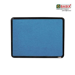 OBASIX® Superior Series Pin-up Bulletin Notice Board (1.5x2 Feet) Turquoise Blue for School College Offices  | Powder Coated Black Frame SPBPCBTB4560