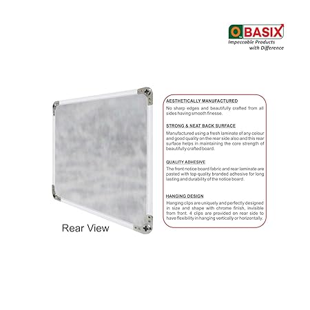 OBASIX® Superior Series Pin-up Bulletin Notice Board (2x3 Feet) Olive Green | Natural Finesse Heavy Aluminium Frame SPBOG6090