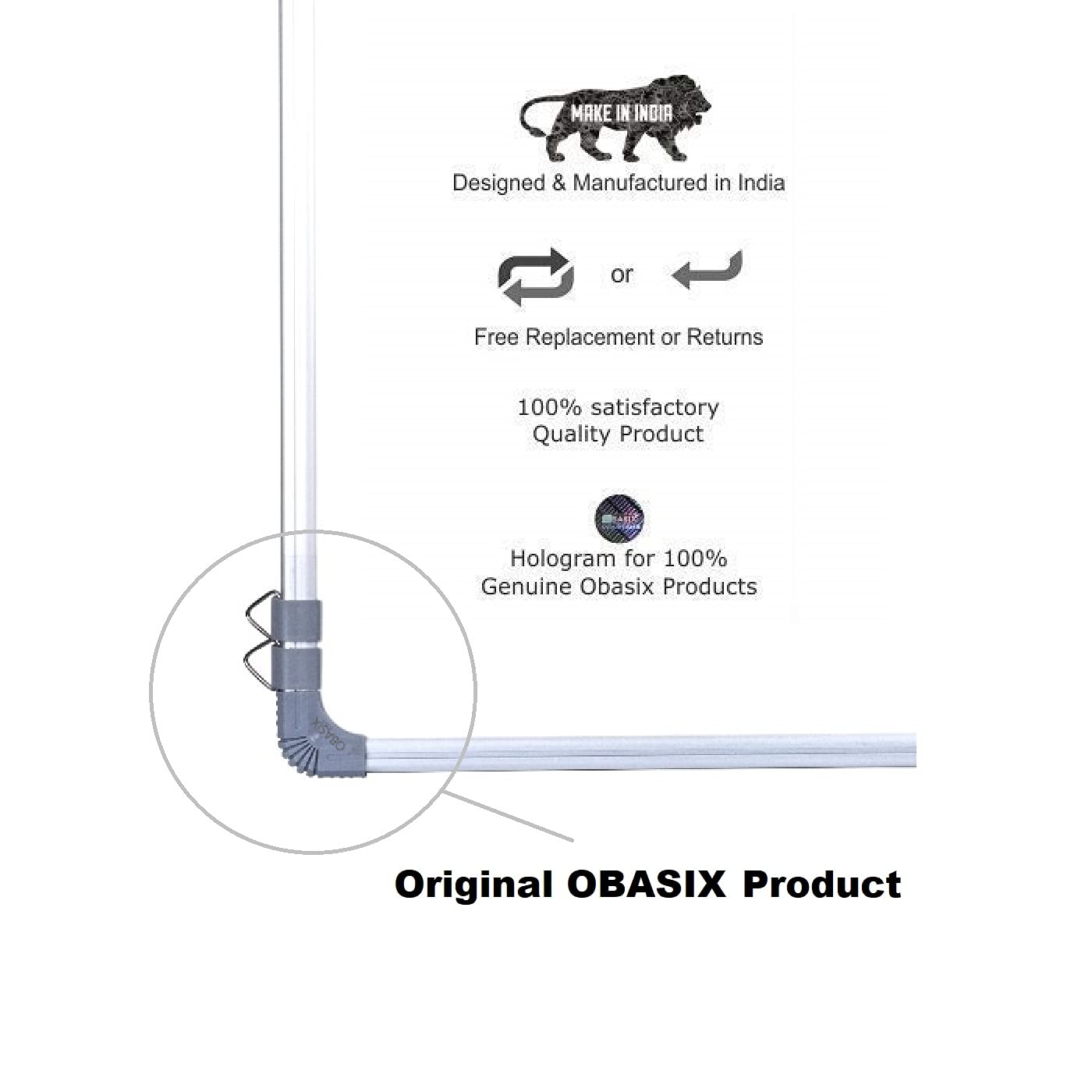OBASIX® Classic Series Combination Board 1.5x2 Feet (Non-Magnetic Whiteboard with Green Pin-up Notice Board) | Aluminium Frame CWBPBG4560