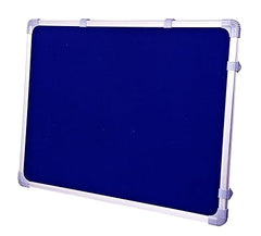 OBASIX® Classic Series Pin Up Bulletin Notice Board (1.5x2Feet) Blue for School College Office | Natural Finesse Aluminium Frame CPBB4560
