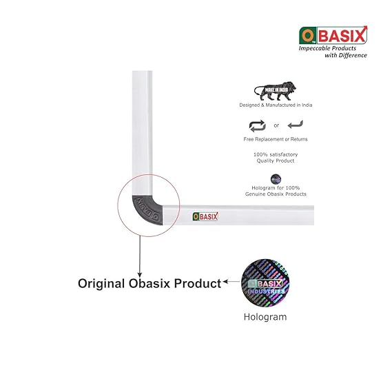 OBASIX® Superior Series White Board 1x2 Feet Non-Magnetic | Heavy Aluminium Frame Natural Finesse SWB3060