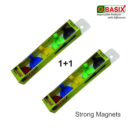OBASIX® Whiteboard Marker Holder with Super Strong Nickel Coated Magnets (5 Pc Pack)| Set of 2 Packets (Total 10 PCS)| Magnetic Pencil Holder