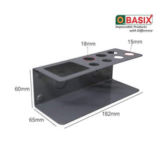 OBASIX®White Board Marker Holder Magnetic with Two Super Strong Magnets | Colour Grey