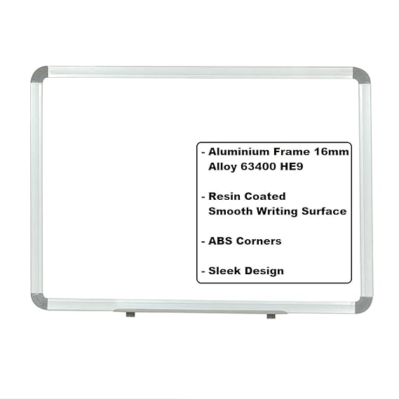 OBASIX® Superior Series Magnetic Whiteboard 1x2 Feet | Heavy Aluminium Frame Natural Finesse SMWB3060