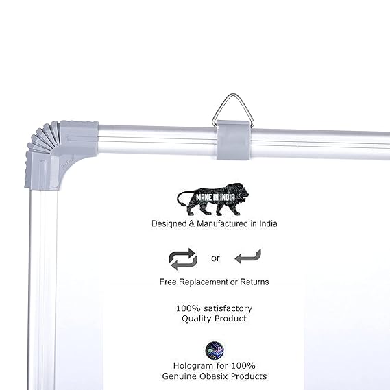 OBASIX® Classic Series White Board 1x1.5 Feet (Magnetic) | Light Weight Aluminium Frame CMWB3045