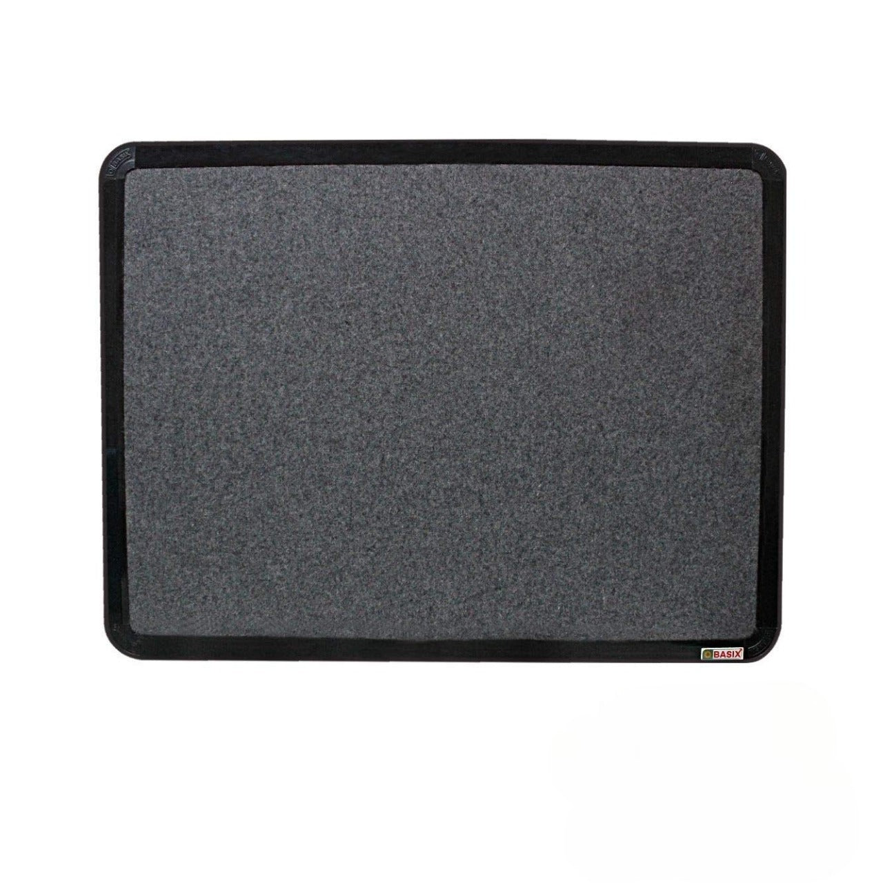 OBASIX® Superior Series Pin-up Bulletin Notice Board (1.5x2 Feet) Mid Grey for School College Office | Powder Coated Black Frame SPBMGPCB4560