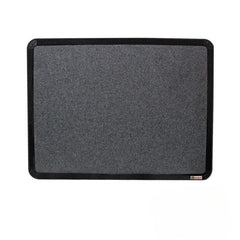 OBASIX® Superior Series Pin-up Bulletin Notice Board (1.5x2 Feet) Mid Grey for School College Office | Powder Coated Black Frame SPBMGPCB4560