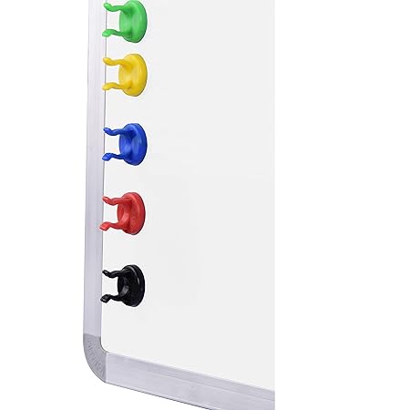 OBASIX® Whiteboard Marker Holder with Super Strong Nickel Coated Magnets (5 Pc Pack)| Set of 2 Packets (Total 10 PCS)| Magnetic Pencil Holder