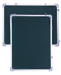 OBASIX® Classic Series Pin Up Bulletin Notice Board (1x2Feet) Green for School College Office | Natural Finesse Aluminium Frame CPBG3060