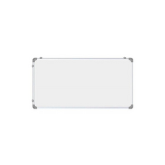 A dual side white board with a lightweight aluminum frame, designed for easy writing and magnet sticks on both sides.