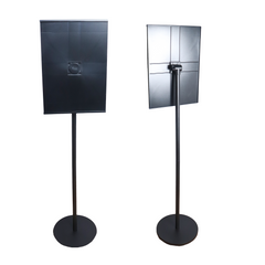 OBASIX® Metal Display Stand with A3 Acrylic Sheet With Angle Adjustment |Powder Coated Black (Black A3)