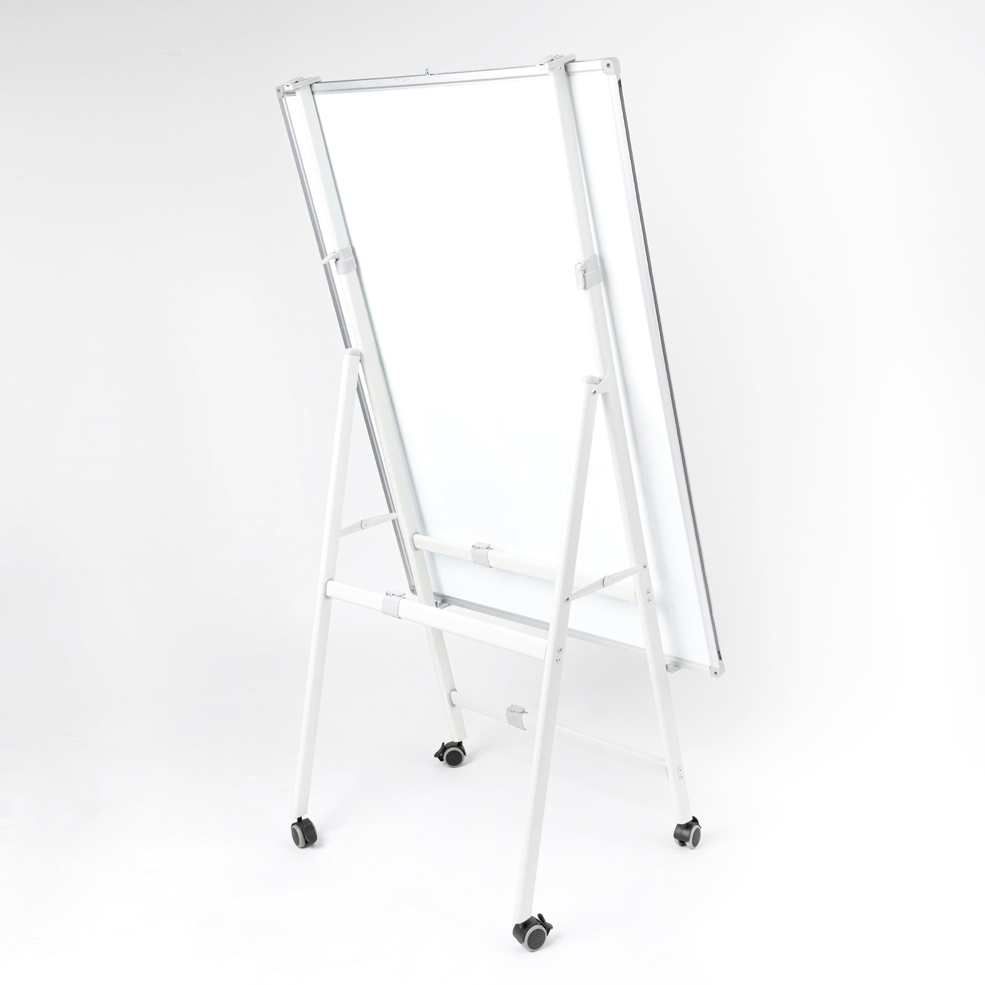 OBASIX® Premium Mobile Whiteboard Stand | Height & Width Adjustable | Heavy Duty Powder Coated Frame with 2-Inch Lockable Wheels | Compatible with Boards up to 4x8 Ft