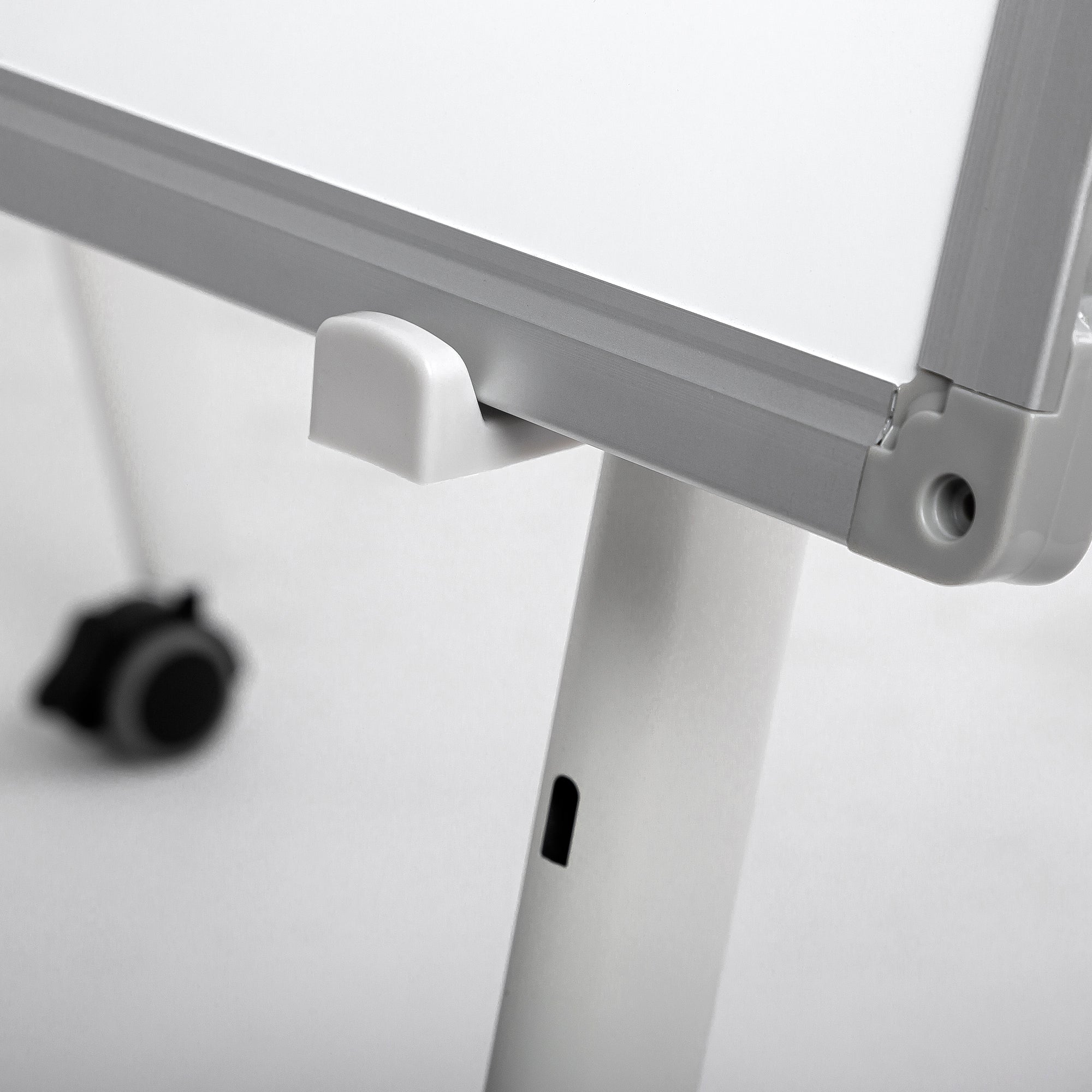 OBASIX® Premium Mobile Whiteboard Stand | Height & Width Adjustable | Heavy Duty Powder Coated Frame with 2-Inch Lockable Wheels | Compatible with Boards up to 4x8 Ft