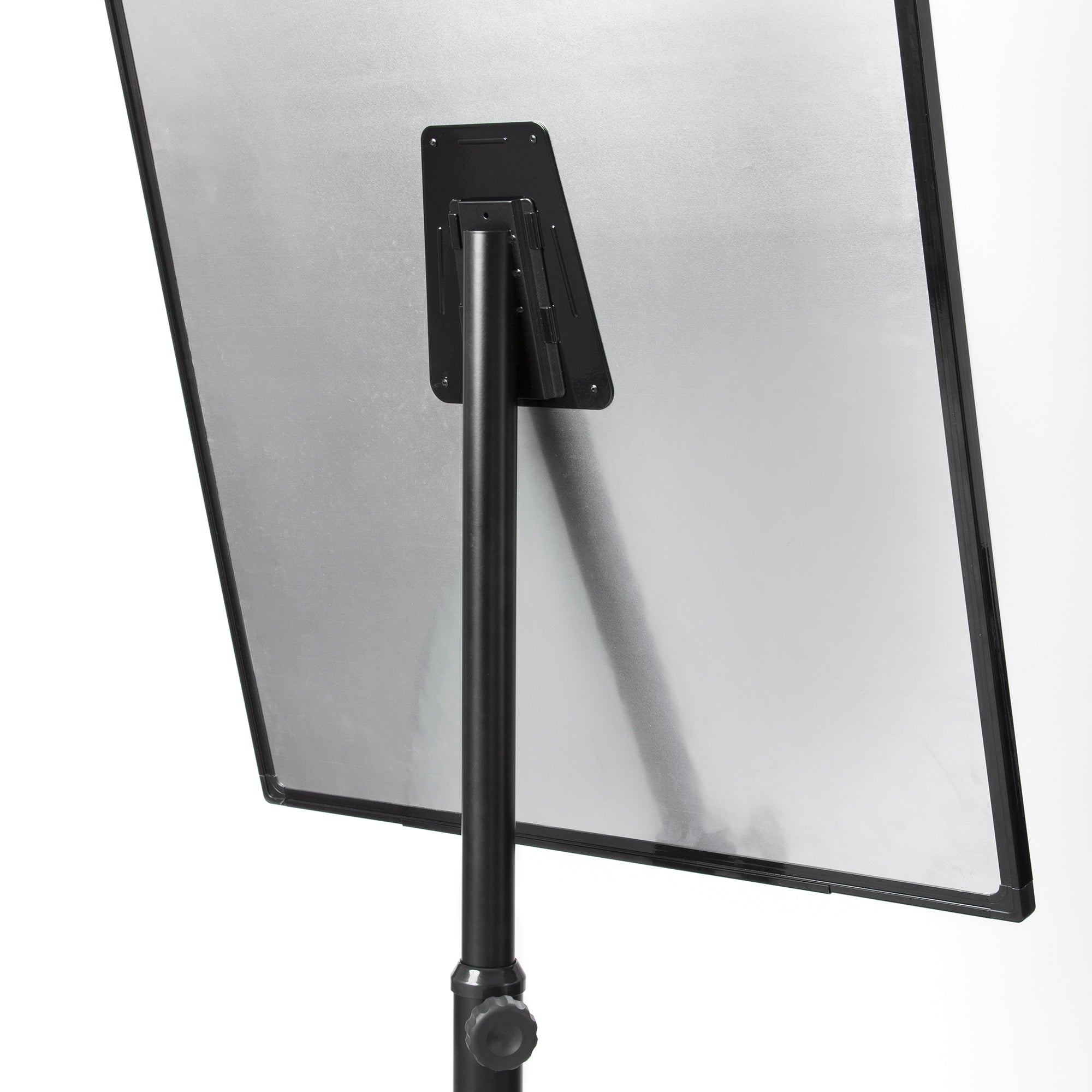 OBASIX® 70x100cms Magnetic Flipchart Stand with Height adjusment Stand with Lockable wheels | Powder Coated Black
