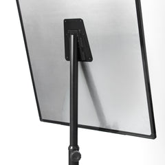 OBASIX® 70x100cms Magnetic Flipchart Stand with Height adjusment Stand with Lockable wheels | Powder Coated Black