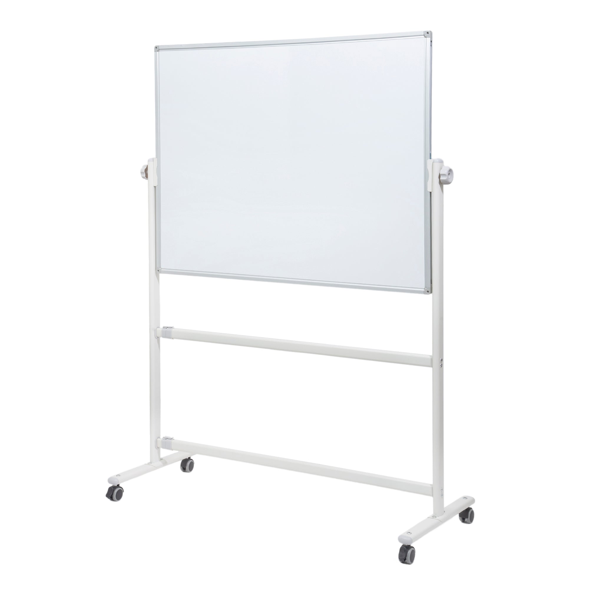 OBASIX® Premium 360 Degree Revolving Whiteboard Stand | Width Adjustable Mobile Board Stand with Lockable Wheels | Heavy Duty Powder Coated Frame | Fits 5ft to 8ft Whiteboards